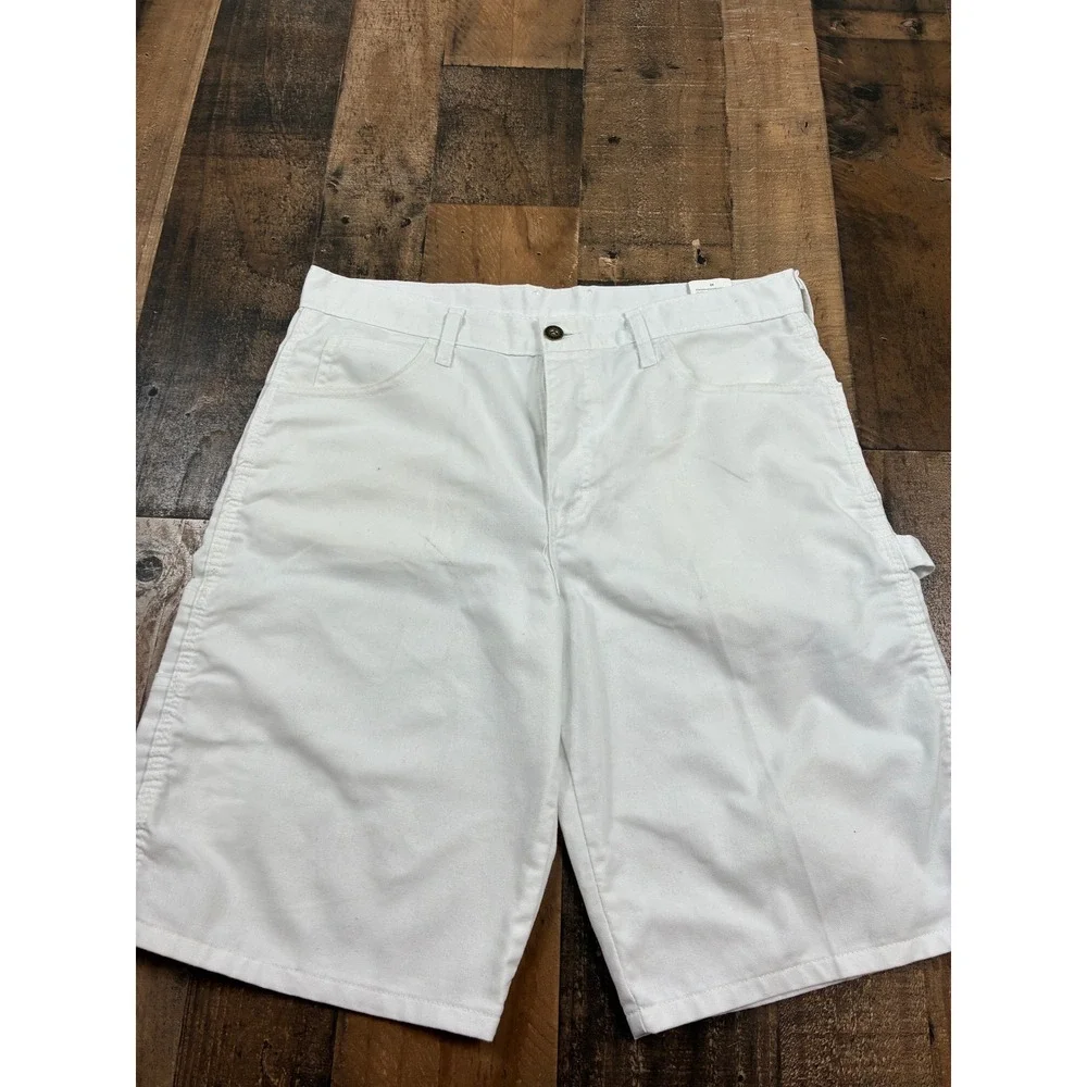Dickies Mens White Painter Carpenter Shorts Relaxed Fit Utility Size 32‎